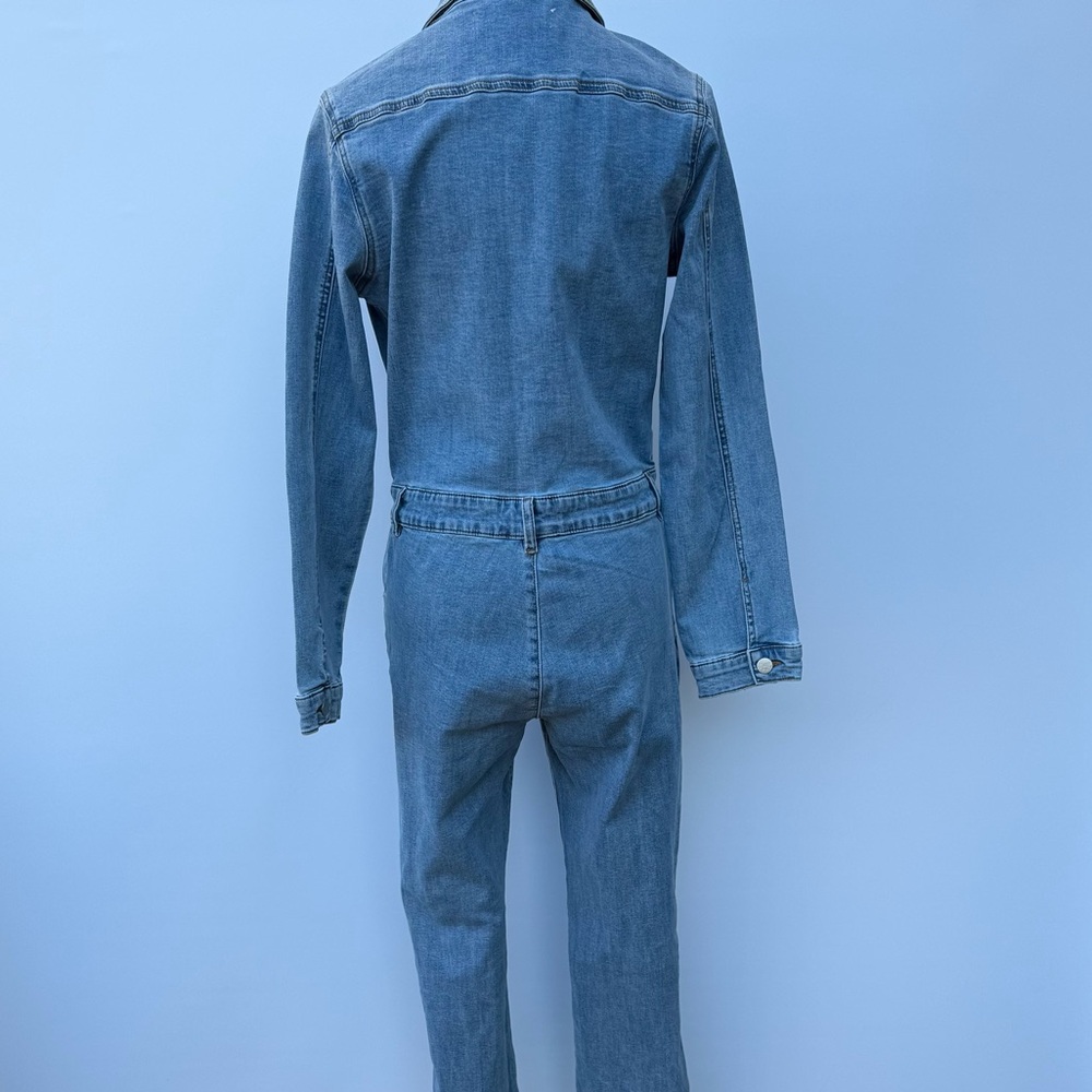 Mashed Potatoes Ruby Lou Denim Jumpsuit Blue Mid Rise Women’s Medium NWT - Picture 8 of 16